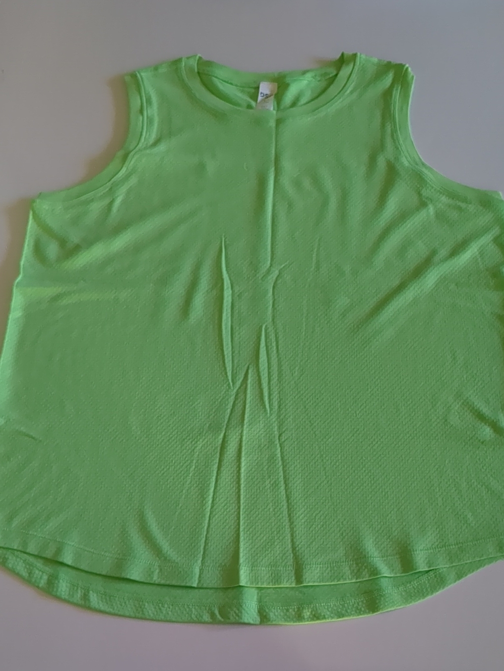 DSG Neon Lime Crewneck Sleeveless Tank Top Large